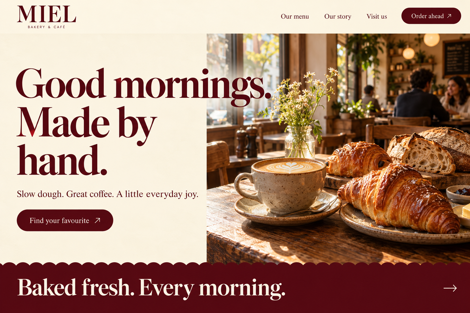 Miel website design concept
